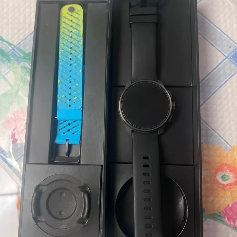 Google Smartwatch with Black and Blue Bands